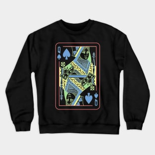 Queen of Spades Night Mode Crewneck Sweatshirt